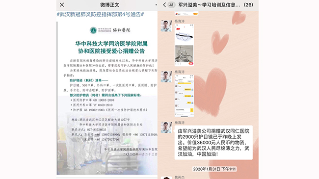 心系武汉,共抗疫情|军兴溢美捐赠2900只护目镜 心系武汉,共抗疫情|军兴溢美捐赠2900只护目镜