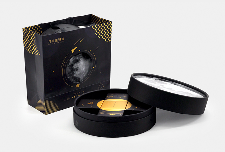 圆筒月饼礼盒包装 圆筒月饼礼盒包装