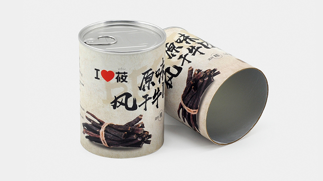 牛肉干特产纸罐包装 牛肉干特产纸罐包装