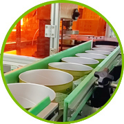 军兴溢美纸罐包装定制工艺流程-压底、封盖