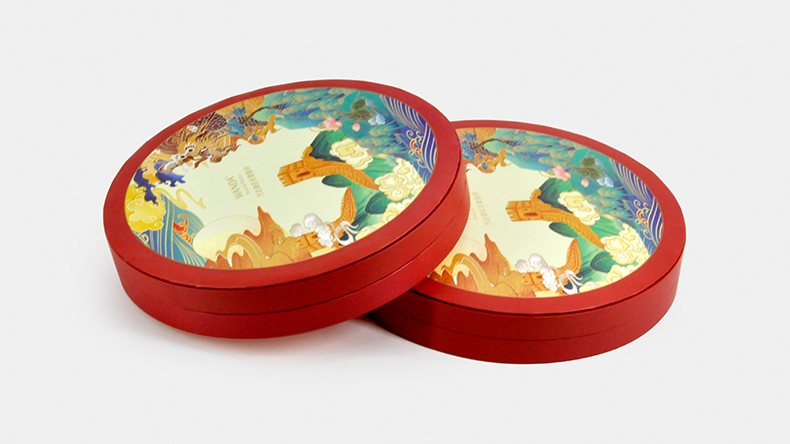 圆筒月饼礼盒包装 圆筒月饼礼盒包装